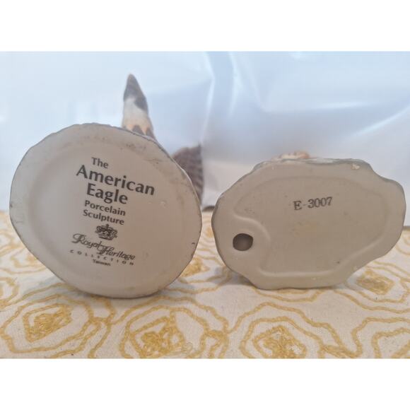 Royal Heritage Eagle & Owl Figurines – Porcelain Birds of Prey Sculpture Set - Picture 5 of 6